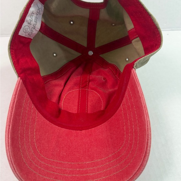 Portland, OR Outdoor Tradition Dad Hat, Faded Red / Khaki - Picture 5 of 5